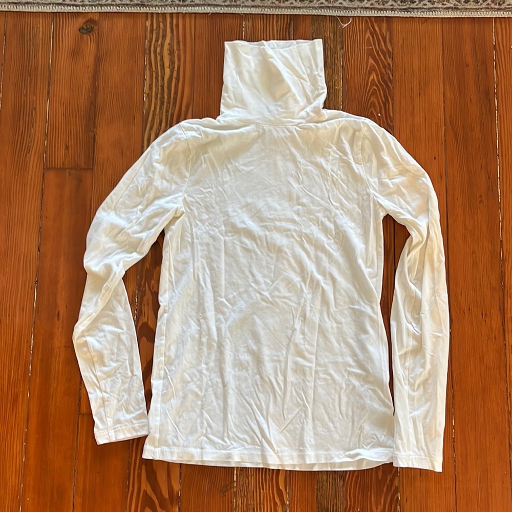 J.Crew tissue turtle neck in ivory, worn once